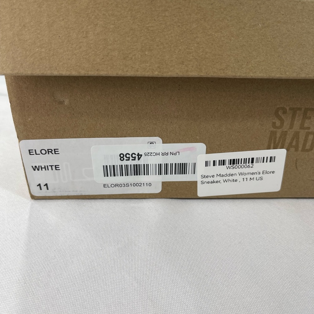 Steve Madden Womens Elore Canvas Fashion Sneakers. Color White. Size 11 BNWB - Picture 3 of 7